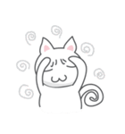 White cat (Eng.version of kai mook)（個別スタンプ：25）