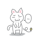 White cat (Eng.version of kai mook)（個別スタンプ：30）