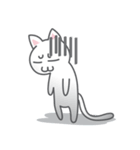 White cat (Eng.version of kai mook)（個別スタンプ：34）