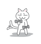White cat (Eng.version of kai mook)（個別スタンプ：39）