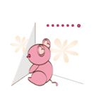 Cute pink mouse（個別スタンプ：7）