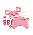 Cute pink mouse（個別スタンプ：16）