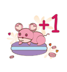 Cute pink mouse（個別スタンプ：30）
