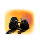 黒い鳥「ピータン」（個別スタンプ：36）