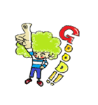 グーチョキ天パ  ジロ（個別スタンプ：1）