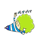 グーチョキ天パ  ジロ（個別スタンプ：10）