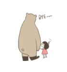 Xiu Xiu Bear and the little girl（個別スタンプ：17）