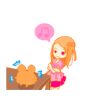 Daily Life of Little Laugh ＆ Girl Laugh（個別スタンプ：23）