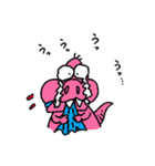 ピンク恐竜（個別スタンプ：5）