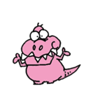 ピンク恐竜（個別スタンプ：32）