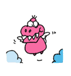 ピンク恐竜（個別スタンプ：37）