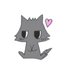狼くんと猫ちゃん（個別スタンプ：1）