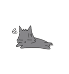 狼くんと猫ちゃん（個別スタンプ：4）