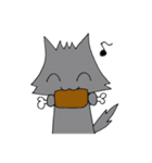 狼くんと猫ちゃん（個別スタンプ：9）