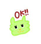 カラフル猫ちゃんのスタンプ（個別スタンプ：2）