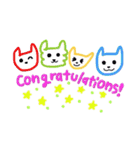 カラフル猫ちゃんのスタンプ（個別スタンプ：28）