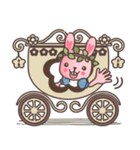 Hare Hooray - Pink Bunny with Leaf Crown（個別スタンプ：34）