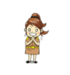 Aoisoi Browny Girl（個別スタンプ：1）