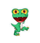 Q Dinosaur Family-T Rex English version（個別スタンプ：1）
