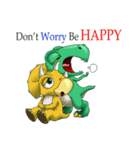 Q Dinosaur Family-T Rex English version（個別スタンプ：9）