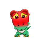 Q Dinosaur Family-T Rex English version（個別スタンプ：10）