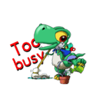 Q Dinosaur Family-T Rex English version（個別スタンプ：15）