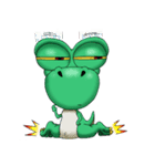 Q Dinosaur Family-T Rex English version（個別スタンプ：17）