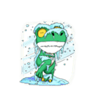 Q Dinosaur Family-T Rex English version（個別スタンプ：19）