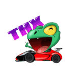 Q Dinosaur Family-T Rex English version（個別スタンプ：21）