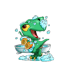 Q Dinosaur Family-T Rex English version（個別スタンプ：24）