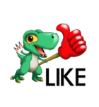 Q Dinosaur Family-T Rex English version（個別スタンプ：30）