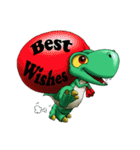 Q Dinosaur Family-T Rex English version（個別スタンプ：32）