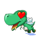 Q Dinosaur Family-T Rex English version（個別スタンプ：33）