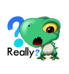 Q Dinosaur Family-T Rex English version（個別スタンプ：37）