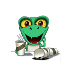 Q Dinosaur Family-T Rex English version（個別スタンプ：38）