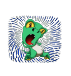 Q Dinosaur Family-T Rex English version（個別スタンプ：40）