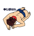 赤いスカーフのシェイク君。相撲に挑戦（個別スタンプ：4）