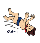 赤いスカーフのシェイク君。相撲に挑戦（個別スタンプ：7）
