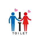 トイレット・レッド＆ブルー（個別スタンプ：1）