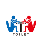 トイレット・レッド＆ブルー（個別スタンプ：10）