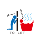 トイレット・レッド＆ブルー（個別スタンプ：12）