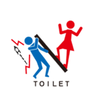 トイレット・レッド＆ブルー（個別スタンプ：17）