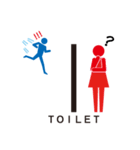 トイレット・レッド＆ブルー（個別スタンプ：18）