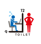 トイレット・レッド＆ブルー（個別スタンプ：20）
