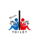 トイレット・レッド＆ブルー（個別スタンプ：24）