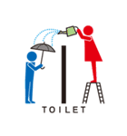 トイレット・レッド＆ブルー（個別スタンプ：27）