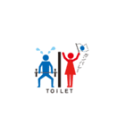 トイレット・レッド＆ブルー（個別スタンプ：35）