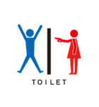 トイレット・レッド＆ブルー（個別スタンプ：37）