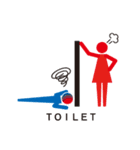 トイレット・レッド＆ブルー（個別スタンプ：38）