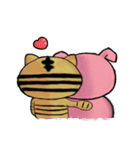 Tiger ken ＆ Pig Bow（個別スタンプ：32）